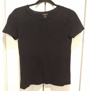 Dark Blue Ribbed Ann Taylor Top